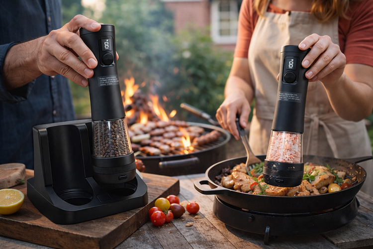 MontesKitchen™ PowerGrind Duo - elektrische peper en zoutmolen